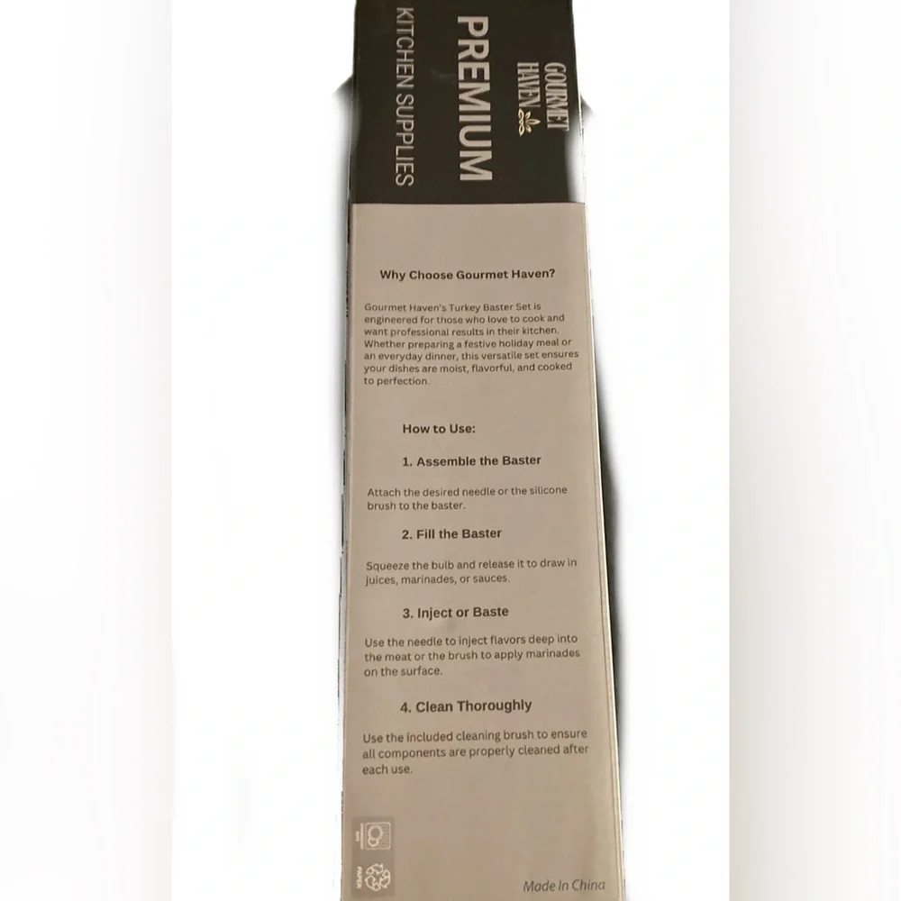 Gourmet Haven Premium Kitchen Supplies Turkey Baster Deluxe Set